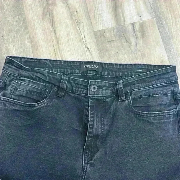 Black Kenneth Cole, New York slim fit 36 x 32 black jeans with pockets - Picture 3 of 10